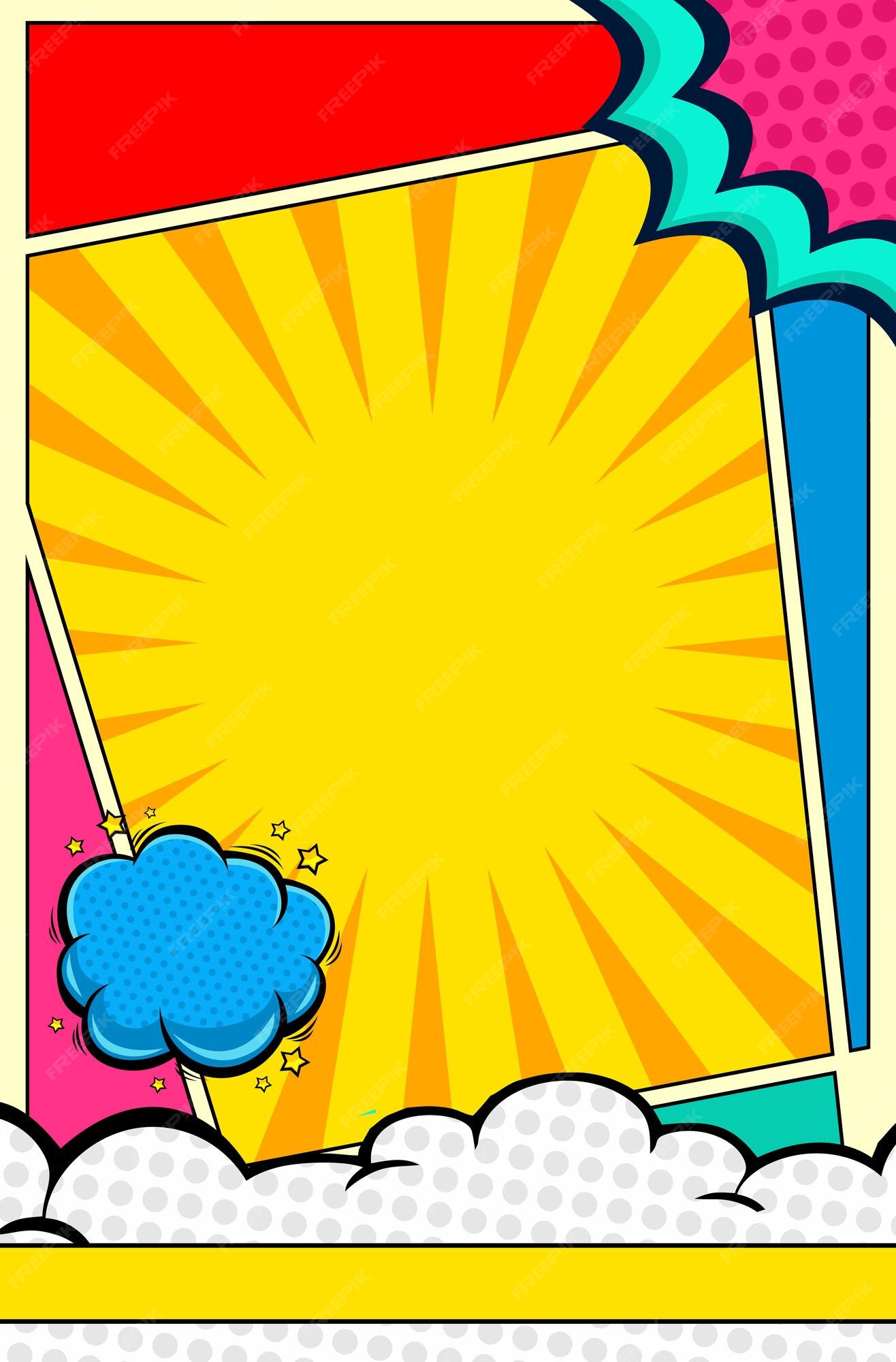 Premium Vector Blank comic cover magazine template