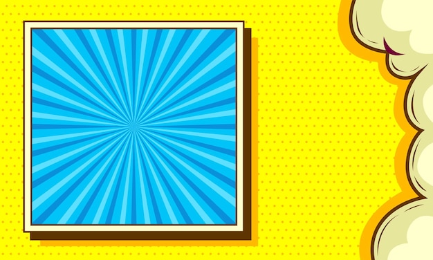 Vector blank comic frame background template