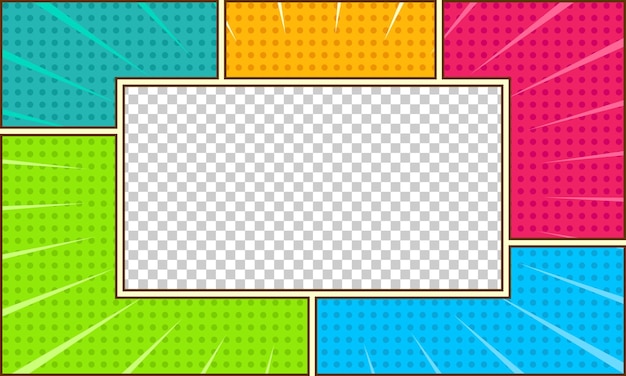 Vector blank comic page background template