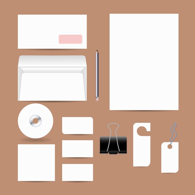 Blank corporate objects for business style Set of modern design elements of your design work