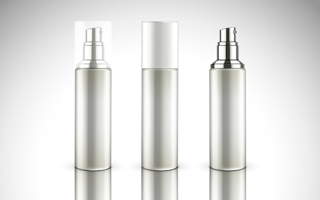 Blank cosmetic bottles