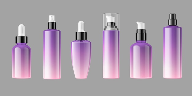 Blank cosmetic bottles