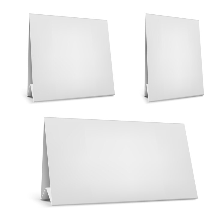 Vector  blank desk calendar with stand.