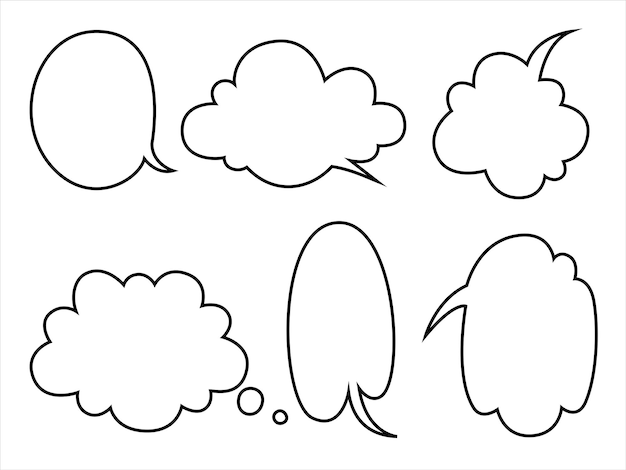 Blank empty speech bubbles vector illustration