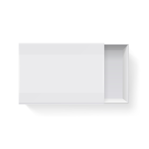 Blank empty white paper packaging matchbook isolated on white illustration. mockup container