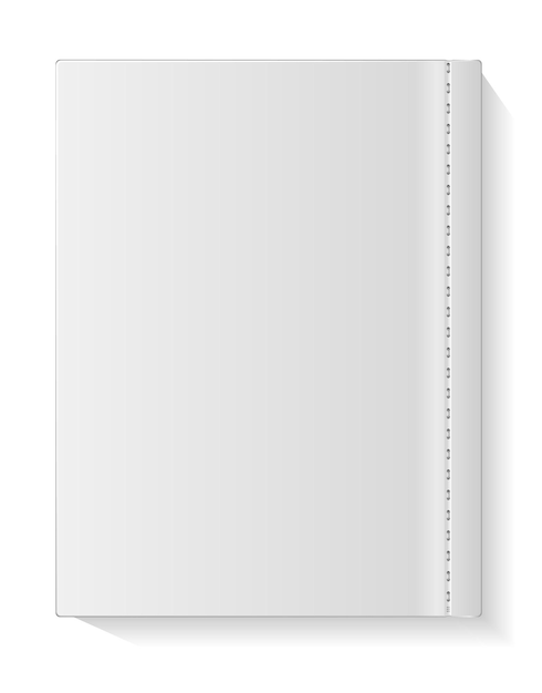 Blank file folder mockup Realistic white brochure