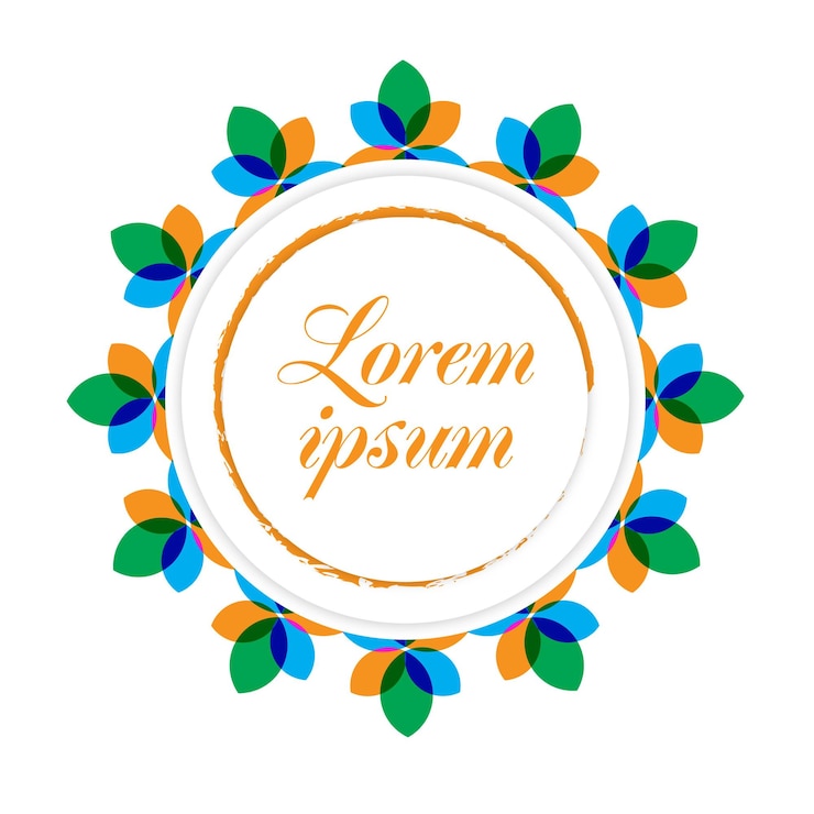 वेक्टर blank floral round frame vector free vector