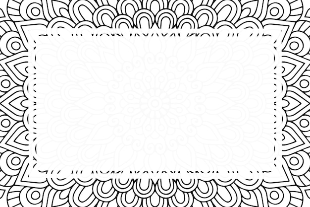 Vector blank framed background with tribal ornamental style
