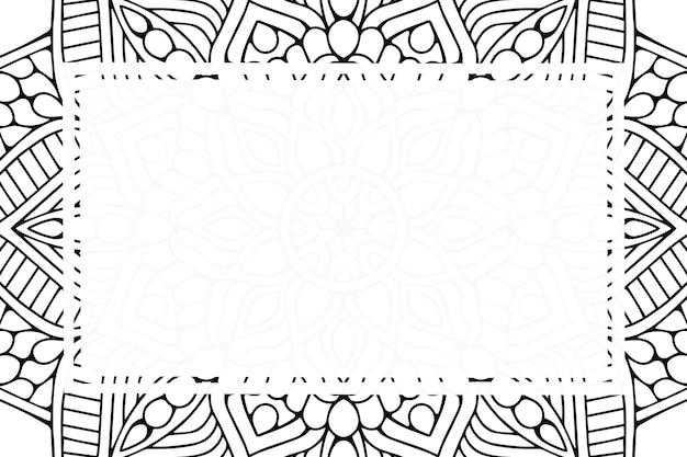 Blank framed background with tribal ornamental style