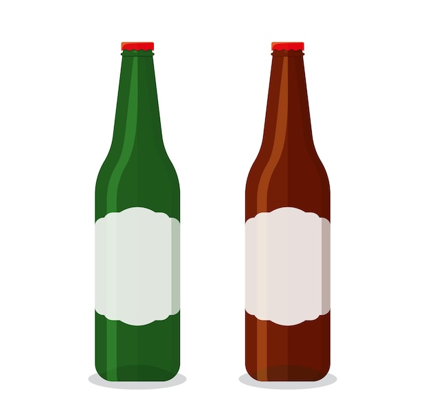 Vector blank glass beer bottle for new design