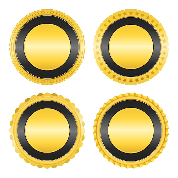 Blank Golden Badges