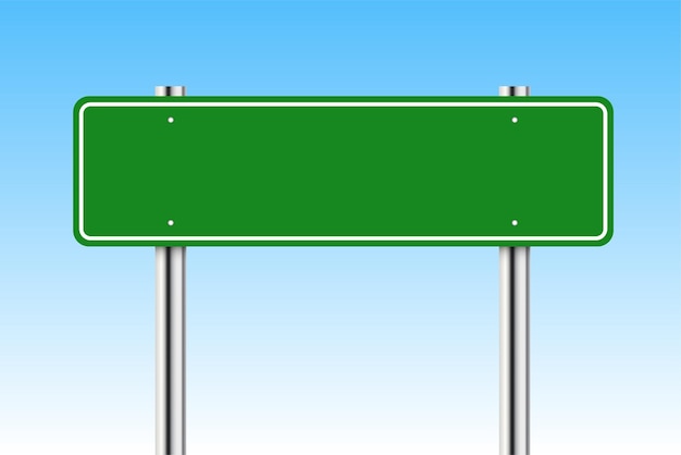 空白の緑の高速道路標識分離ベクトル図