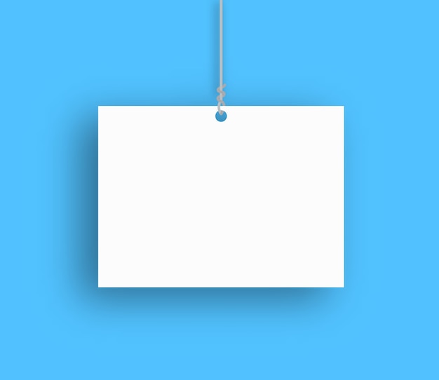 Blank hanging poster illustration