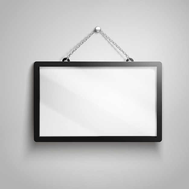 Blank hanging sign board