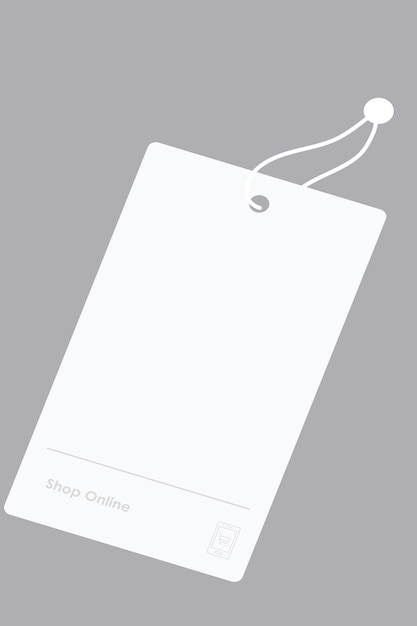 Vector blank hanging tag