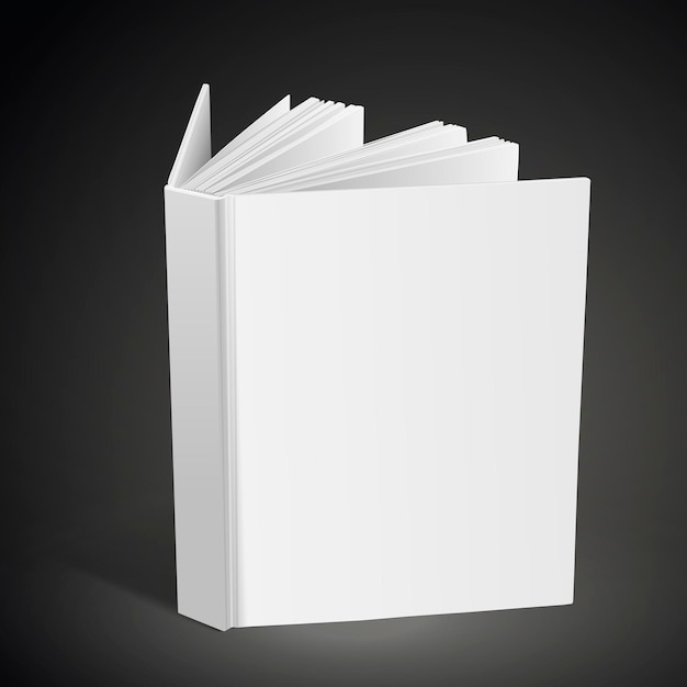 Vector blank hardcover book