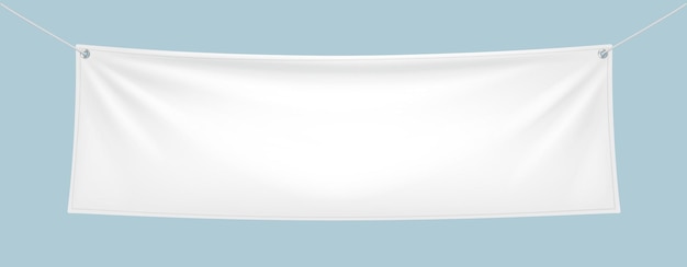 Blank horizontal banners realistic vector illustration set