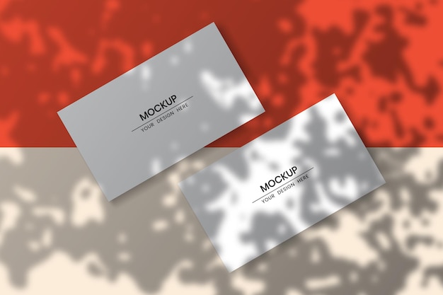 Blank horizontal cards template with shadow overlay effect