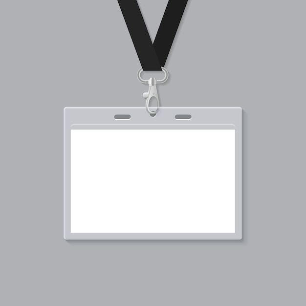 Vector blank id card mockup