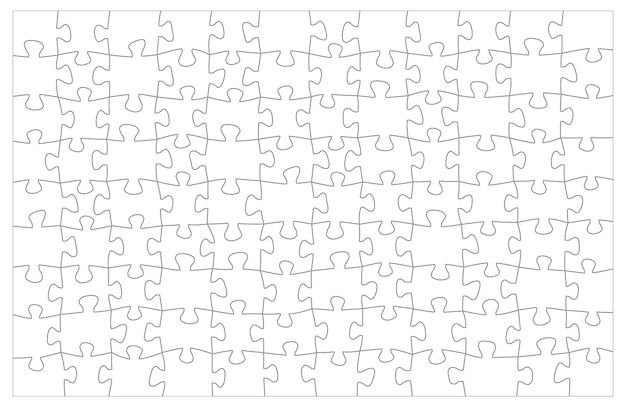 blank jigsaw puzzle grid game or quiz template