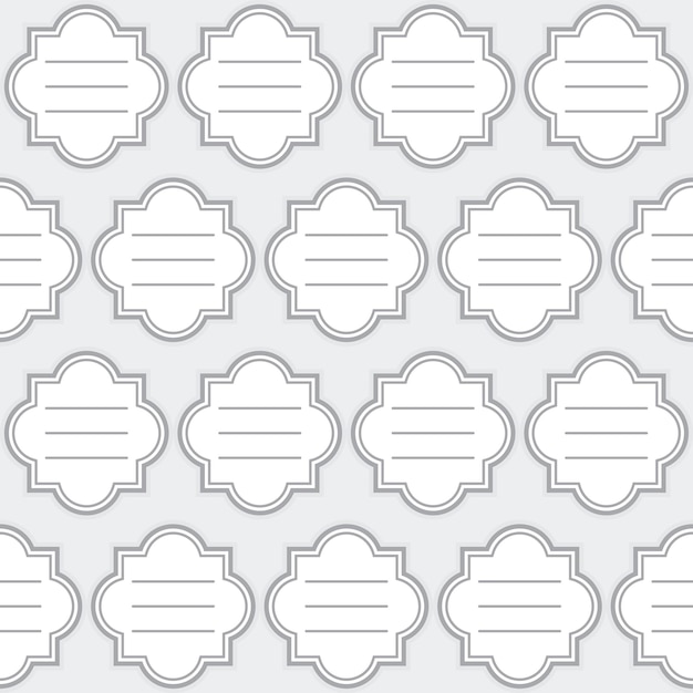 Vector blank label template printable seamless pattern