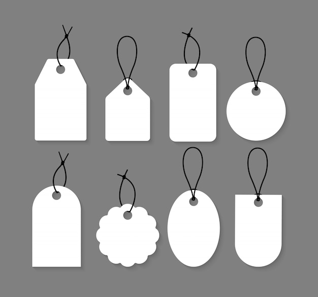 Blank labels collection. Price tags set.