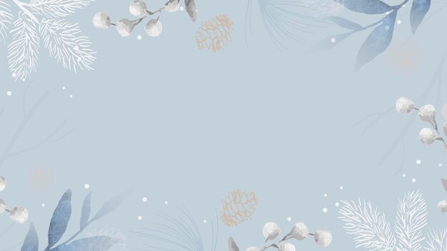 Blank leafy frame wallpaper vector