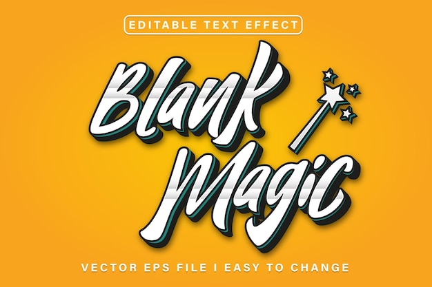 Blank magic 3d effect text
