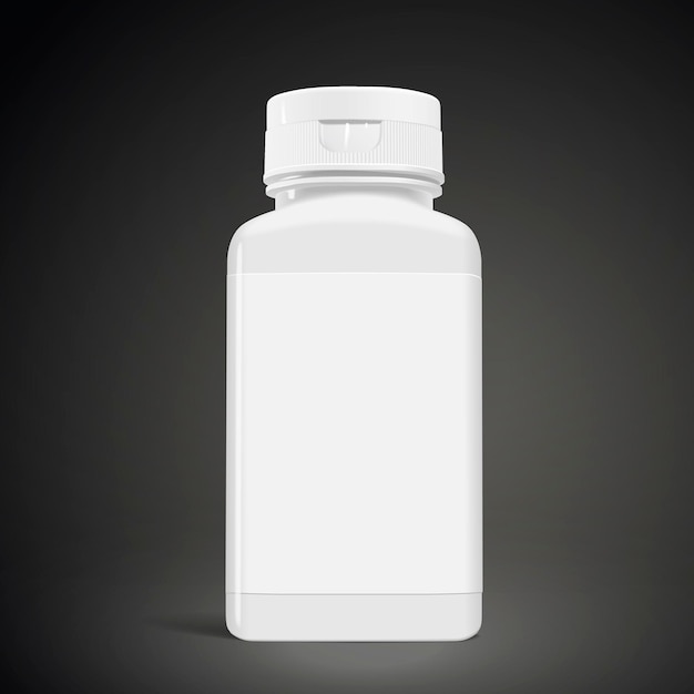 Vector blank medicine bottle