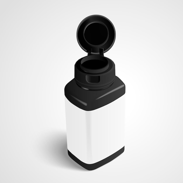 Vector blank medicine bottle