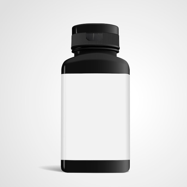 Vector blank medicine bottle