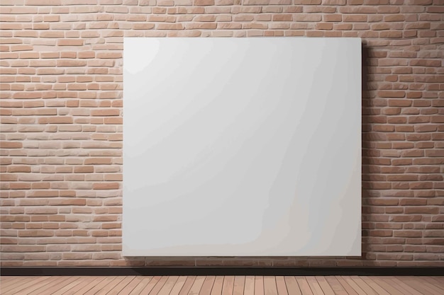 Vector blank modern poster on a wall 3 d renderingblank modern poster on a wall 3 d renderingblank white
