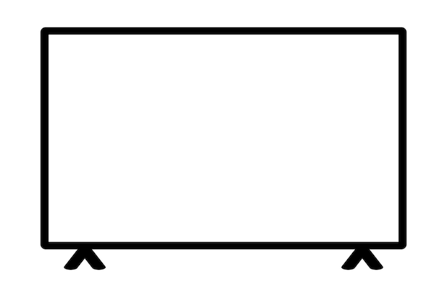 ベクトル 空白の現代のテレビ画面テンプレート