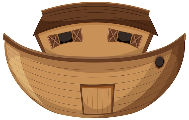 Vector blank noah's ark cartoon style isolated