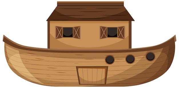 Vettore vuoto arca di noè in stile cartone animato isolato