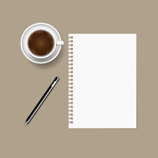 Vector blank note paper