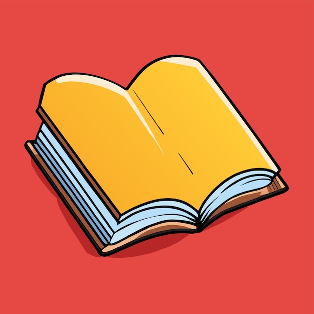 A blank open book vector illustration