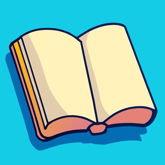 a blank open book vector illustration