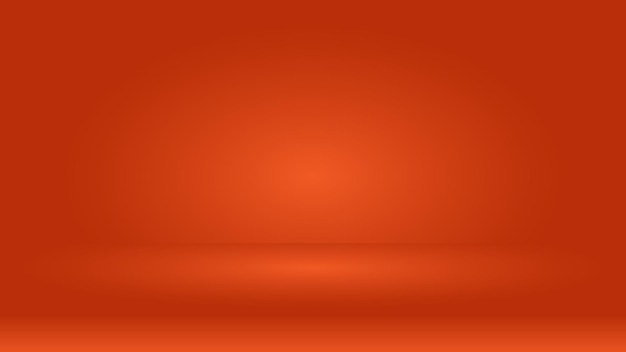 Blank orange color studio scene for product display empty stage for decorative graphic design