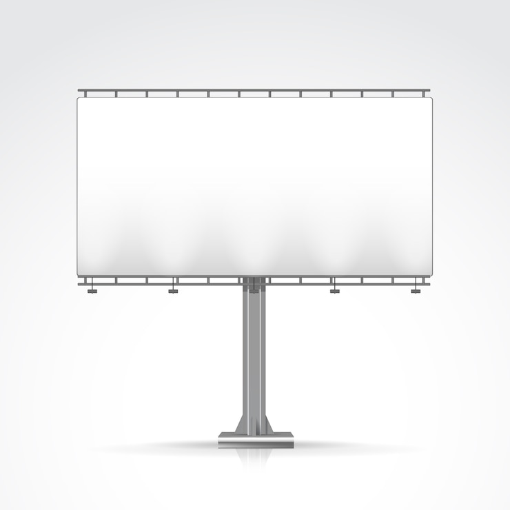 Vector blank outdoor billboard with place for message