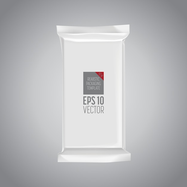 Vector blank packaging template isolated on grey.