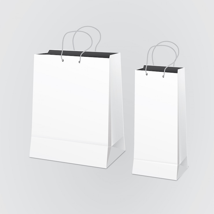 Vector blank paper bag