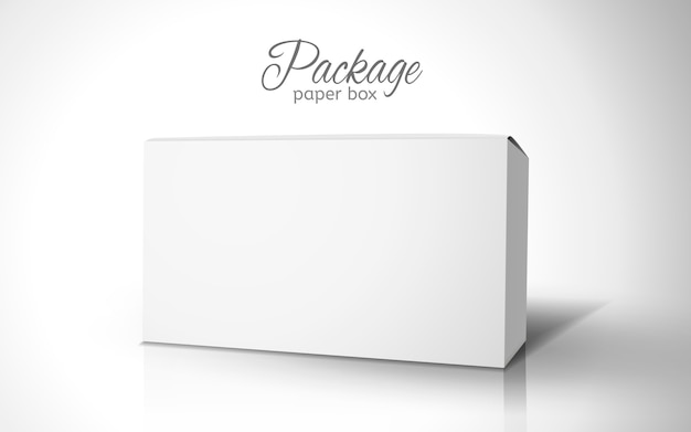 Vector blank paper box for package design isolated