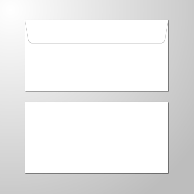 Vector blank paper envelopes for your design