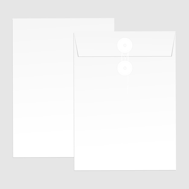 Vector blank paper envelopes for your design