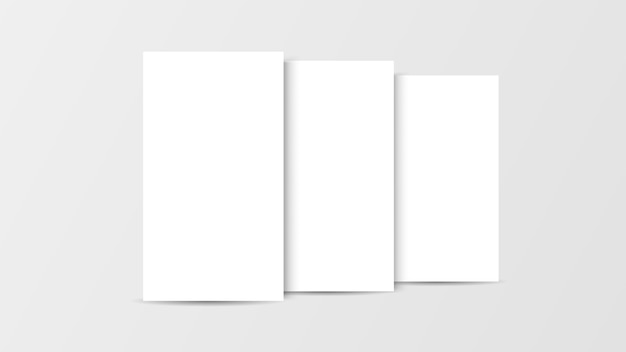 Vector blank paper front view.