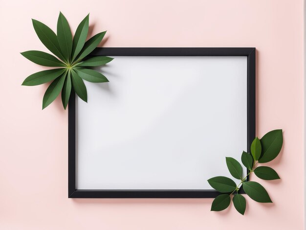 Vector blank paper on green plant background blank paper on green plant background