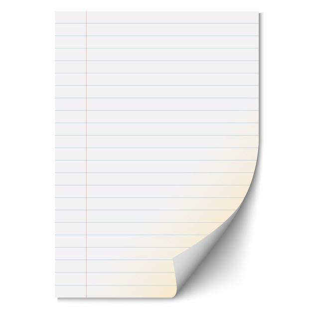 Blank paper sheet with lines