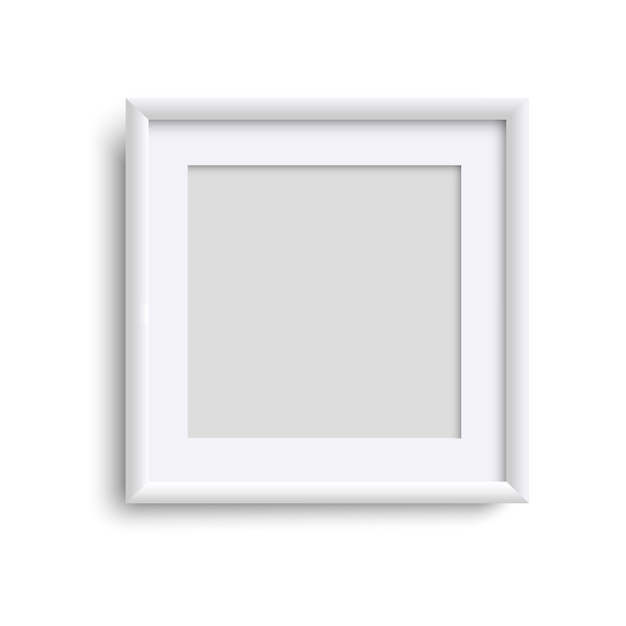 Blank picture frame, square empty picture frame