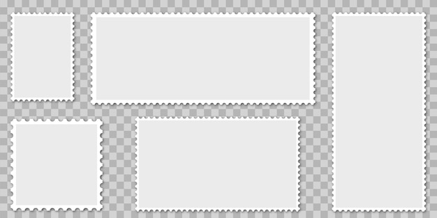 Пустые почтовые марки Плоский дизайн